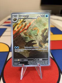 Omanyte 180/165 SV Scarlet & Violet 151 Holo Illustration Rare Pokemon TCG Card - Image 1