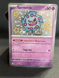 Pokemon Spirtomb 158/081 Pokemon Card Shiny Secret Rare Near Mint - Image 1