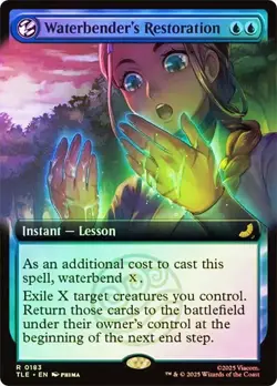 Waterbender's Restoration Foil Extended Art Avatar: The Last Airbender NM MTG - Image 1