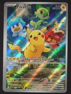 2023 Pikachu SVP 027 Black Star Promo Paldea Evolved ETB Pokemon TCG Card - Image 1