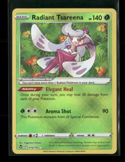 Radiant Tsareena 016/195 Silver Tempest NM/M Pokemon - Image 1