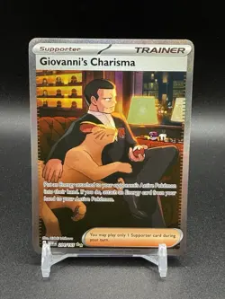 Giovanni's Charisma 204/165 Sv: Scarlet & Violet 151 Holo English NM Pokemon TCG - Image 1