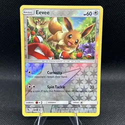 Eevee 48/68 Holo Rare Hidden Fates Pokemon Reverse Holo Near Mint - Image 1