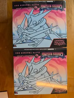2x Pokemon Chaos Rising Pokemon Center ETB Elite Trainer Box New Factory Sealed - Image 1