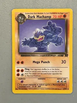 Dark Machamp – Pokemon Team Rocket - 27/82 – Rare – MP - Image 1