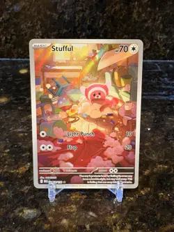 Pokemon TCG Stufful 154/132 Mega Evolution Illustration Rare - Image 1