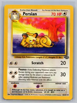 Persian 42/64 LP Jungle Unlimited Pokemon - Image 1