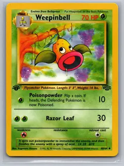 Weepinbell 48/64 MP Jungle 1st Edition Pokemon - Image 1