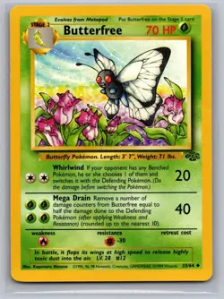 Butterfree 33/64 MP Jungle Unlimited Pokemon - Image 1