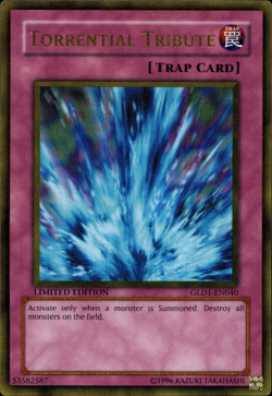 Torrential Tribute - Gold Rare Limited Edition GLD1-EN040 - MP - YuGiOh - Image 1