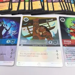 Disney Lorcana TCG Lot of 50+ Cards & 3 Promo Cold Foils Stitch Moana - Image 3