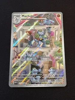 Machoke Scarlet & Violet Holo Illustration Rare Pokemon TCG Card 177/165 [NM] - Image 1