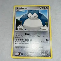 Snorlax 37/130 Diamond & Pearl Regular Rare Pokemon Card LP - Image 2