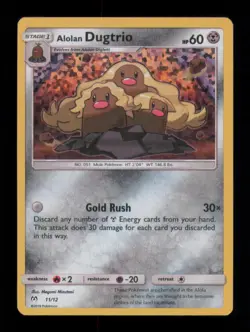 ALOLAN DUGTRIO PROMO HOLO 011/012 LP POKEMON - Image 1