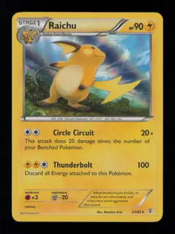 HOLO RAICHU RARE HOLO 27/83 MP POKEMON - Image 1
