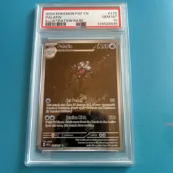 2024 POKEMON PAF EN-PALDEAN FATES ILLUSTRATION RARE #225 PALAFIN PSA 10 - Image 1