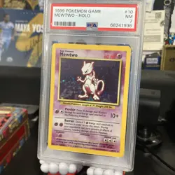 1999 Pokemon Game Mewtwo Holo PSA 7 - Image 1