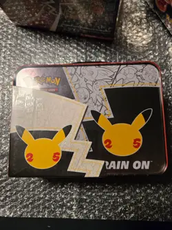 Pokemon 25th Anniversary Celebrations Treasure Chest Lunch Box Tin Factory Seal 820650809415 - Image 2