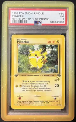 Pikachu 1st Ed WOTC Promo 60/64 (PSA 7) [Jungle] Pokemon TCG - Image 1