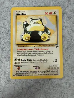 Snorlax 30/130 Rare Base Set 2 Pokemon Moderately Played - Image 1