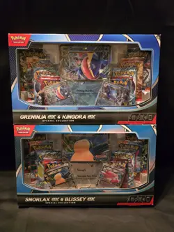 NEW Pokemon Greninja Ex & Kingdra Ex AND Snorlax Ex & Blissey Ex Sets - Image 1