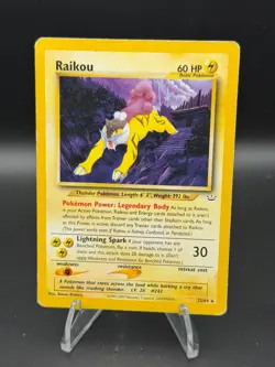 Raikou 22/64 Rare Neo Revelation Pokemon Unlimited Heavily Played - Image 1