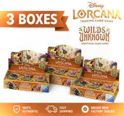 Disney Lorcana TCG Wilds Unknown Booster Box (24 Packs) x3 Bundle - Image 1