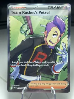 Team Rocket's Petrel 226/182 Sv10: Destined Rivals Holo Pokemon Card TCG NM - Image 1