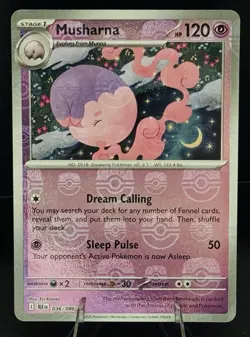 Musharna 036/086 Pokemon TCG Black Bolt Master Ball Holo Card English NM - Image 1