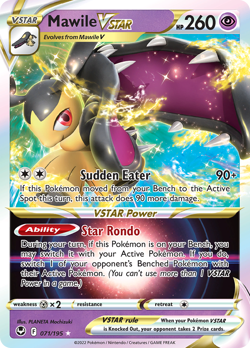 Mawile VSTAR 71/195 Rare Holo VSTAR | Silver Tempest | Pokemon Card - Image 1