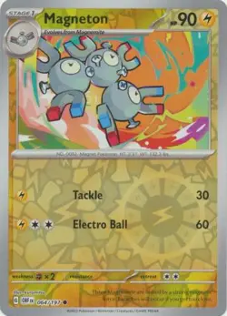 Magneton 64/197 Reverse Holo | Obsidian Flames | Pokemon Card - Image 1