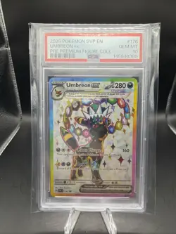 2025 POKEMON UMBREON ex PRE PREMIUM FIGURE COLL. BLACK STAR PROMO #176 PSA 10 - Image 1
