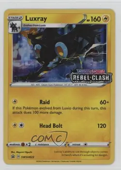 Luxray (Prerelease Staff Stamp) Holo Pokemon Sword & Shield Black Star #SWSH023 - Image 1