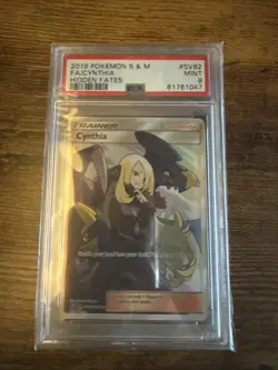 2019 POKEMON SUN & MOON HIDDEN FATES #SV82 FULL ART/CYNTHIA PSA 9 - Image 1