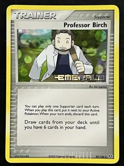 Pokemon Professor Birch Reverse Holo - EX Emerald - 82/106 NM - Image 1
