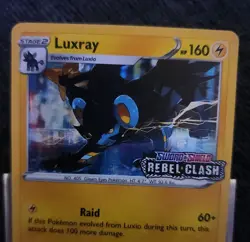 Luxray SWSH023 Pokemon TCG Sword & Shield Promo LP BSP Rebel Clash Stamp - Image 2