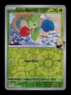 REVERSE HOLO CYNTHIA'S ROSELIA COMMON 007/182 NM POKEMON - Image 1