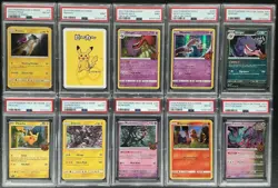 Pokemon TCG PSA Mix Lot of 10 Slabs Total ( Read Description For More Details ) - Image 1