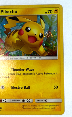 Pokemon TCG Pikachu SM76 Holofoil Promo SM Promos HD SWIRL Holo Bleed Error - Image 3