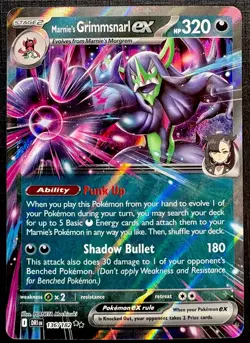 2025 Pokemon - Marnie's Grimmsnarl Ex 136/182 Destined Rivals - DOUBLE RARE HOLO - Image 1