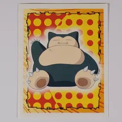 Snorlax 143 - Merlin Topps - Vintage Pokemon Sticker - NM - Image 1