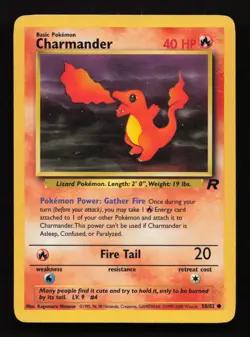 Pokemon TCG Charmander Team Rocket 50/82 Regular LP Non Holo Vintage - Image 1