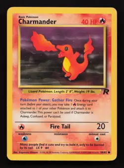 Pokemon TCG Charmander Team Rocket 50/82 Regular LP Non Holo Vintage - Image 3