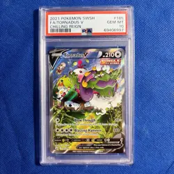 2021 Pokemon SWSH Chilling Reign Tornadus V Alt Alternate Art 185/198 PSA 10 - Image 1