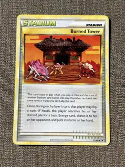Pokemon Burned Tower 71/90 Undaunted MP Card Moderately Played - Image 1
