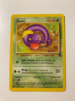 Ekans 46/62 non holo Fossil Common Pokemon card TCG WOTC - Image 1