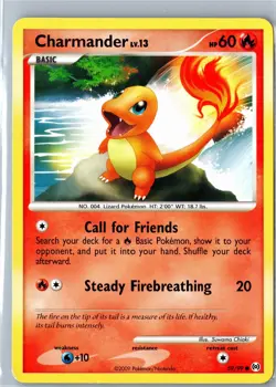 Pokemon Card - Charmander Arceus 59/99 2009 Common Moderately Played - Image 1