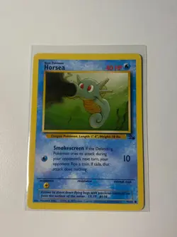 Horsea Pokemon Card WOTC TCG 49/62 Fossil set WOTC 1999 non holo - Image 1