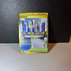 Pokemon TCG Trainer Card Levincia Stadium Gold, 244/182 Mint - Image 1