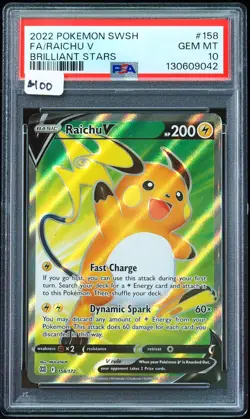 2022 Raichu V #158 Brilliant Stars PSA 10 Pokemon Card - Image 4